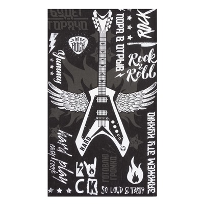 Набор полотенец кухонных «Доляна» Les't rock, 35×60 см - 4 шт., хлопок 100%