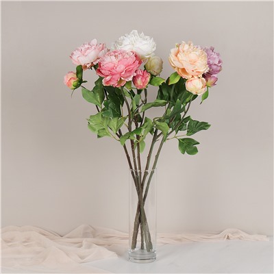 Цветок искусственный Пион 60 см / WSN-04 /уп 200/480/