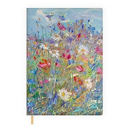Ежедневник недатированный А6+ 240 стр. 70697 "ПОЛЕВЫЕ ЦВЕТЫ. #ВЛАД КРАВЧУК" кожзам,ляссе Феникс
