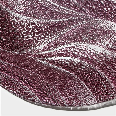 Тарелка «Драхна», d=28.5 см, стекло, бордовая