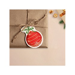 Шильдик на подарок Новый год «Новогодний шар», 6.0×8 см