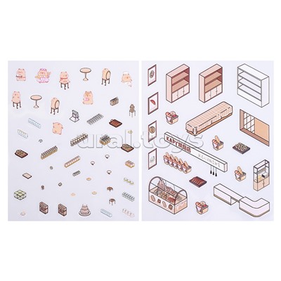 Набор наклеек "Кафе для капибар"