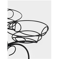 Подставка для цветов «Карета», d=16 см, цвет чёрный