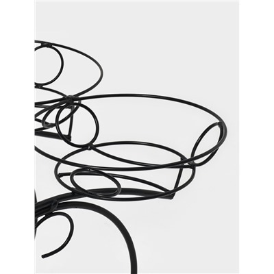 Подставка для цветов «Карета», d=16 см, цвет чёрный