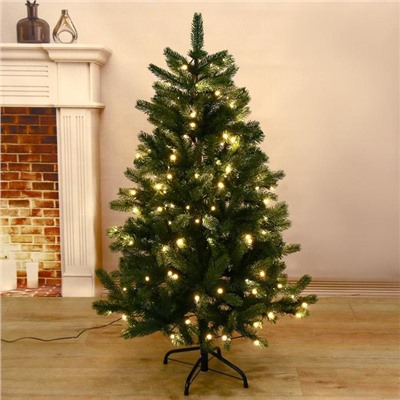 Ёлка светодиодная «Эксклюзив» 120 см диаметр нижнего яруса 75 см, 332 ветки, свечение тёплое белое