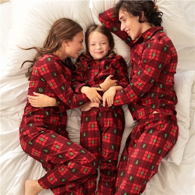 Пижама новогодняя женская (рубашка, брюки) KAFTAN Red mood, размер 40-42, красная