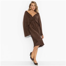 Платье из трикотажа-гофре, Одарена свыше (молочный шоколад)