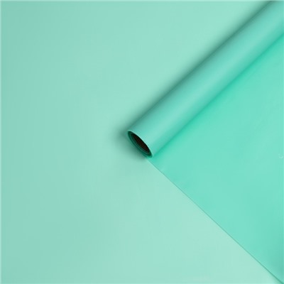 Пленка для цветов, матовая, аквамариновый, 58 см × 10 м