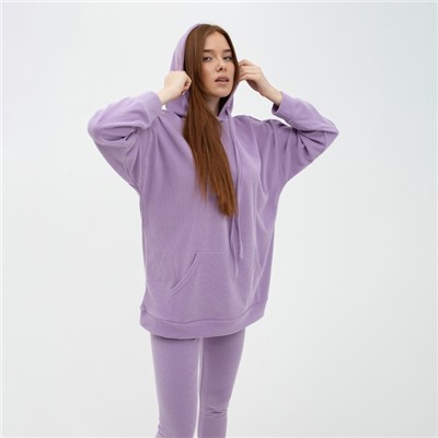 Костюм женский (толстовка, легинсы), цвет лиловый, размер 44