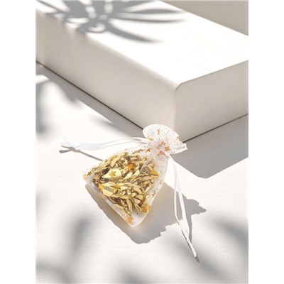 Мешочек подарочный «Звёздочки», 6.5×9 см, белый с золотом