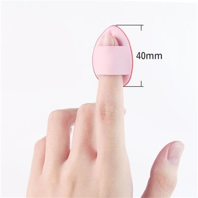 Мини-спонжи для макияжа на палец 2 штуки. Размер 4*3 см.