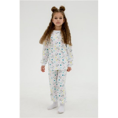 Пижама интерлок Морфей 10117 (Белый/розовый)