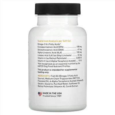 International Veterinary Sciences, Lipiderm, Healthy Skin & Coat, For Large Dogs, 60 Soft Gels