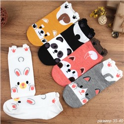Носки р. 35-40 Зверята короткие / L814 /уп 500/1200/ ОДНА ПАРА/ МАРКА