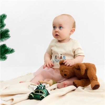 Боди с юбкой Крошка Я «Новогодние игрушки», рост 80-86 см