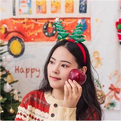 Ободок новогодний карнавальный "Ёлочки"