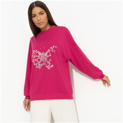 Свитшот в рубчик с вышивкой, Профессия – красавица