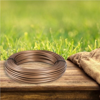 Ротанг искусственный гладкий 6 мм 100 м полутрубка ( бронза металлик)