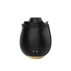 Черный клиторальный стимулятор Black Rose Silicone Clitoral Suction