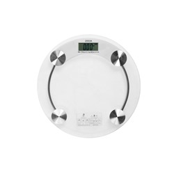 Весы напольные LVE-001, электронные, до 180 кг, от батареек 2хААА, стекло, белые