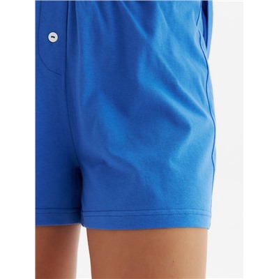 Пижама женская (майка, шорты) MINAKU: Home collection, размер 44, цвет электрик