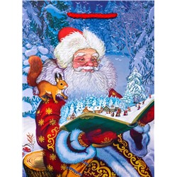 Пакет подарочный новогодний ламинированный, «Дед мороз», 18×10×22.3 см