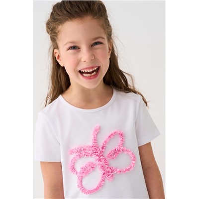 Комплект трикотажный для девочек: фуфайка (футболка), шорты PLAYTODAY, 1240036