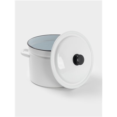 УЦЕНКА Кастрюля цил.борт. 9 л белая (без декора)