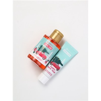 Подарочный набор косметики в мешке: крем для рук, пилочка, гель для душа, аромат ягодный сорбет, URAL LAB