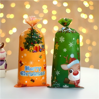 Пакет подарочный БОПП подарочный, «МИКС новогодний», 13×27.5 см