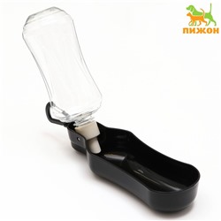 Поилка прогулочная фигурная, 500 мл, с мягким носиком, пластик, чёрная