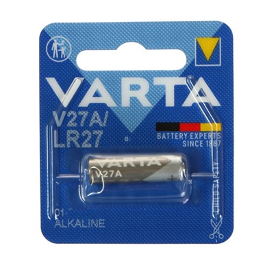 Батарейка алкалиновая Varta Professional, А27 (27A, MN27, V27A)-1BL, 12В, блистер, 1 шт.
