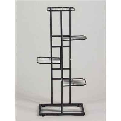 Подставка для цветов Greengo, 5 полок, 44×22×95 см, напольная, металл, тёмно-серая