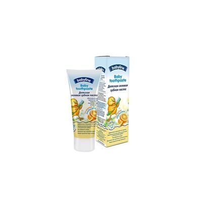 Babyline детская гелевая зубная паста со вкусом апельсина 75г от 2 до 10лет