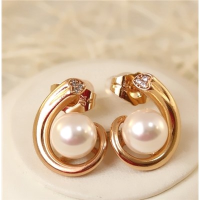 Серьги-гвоздики позолота H01-7777