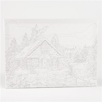 Новогодняя картина по номерам на холсте с подрамником «Новый год! Рождественский вечер», 30×40 см