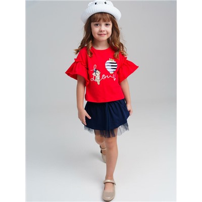 Фуфайка трикотажная для девочек (футболка)