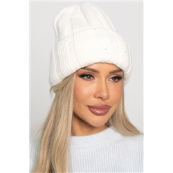 Шапка двухслойная Зимние деньки (молочная) Ш24-4М