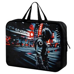 Папка для тетрадей А4 на молнии с ручками "ГОНЩИК В ШЛЕМЕ" 1 отд., водоот. ткань 72395 Феникс