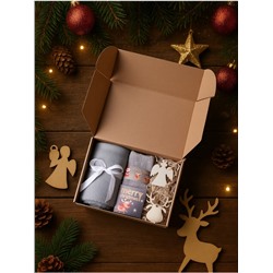 Новогодний подарочный набор «Настоящее счастье» плед и аксессуары