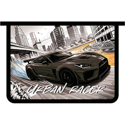 Папка для тетрадей А4 на молнии сверху 32,5х23х5,5 см ПМ-А4-29 "ГОНКА В МЕГАПОЛИСЕ 2026" Пчелка