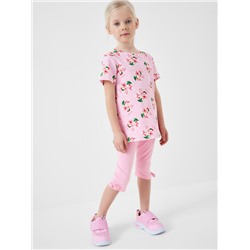 Комплект трикотажный для девочек: жакет, фуфайка (футболка), брюки (легинсы укороченные)