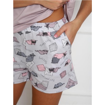 Пижама "Мур котики" (Лиловый)