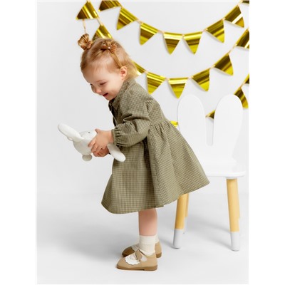 Платье для девочки «Крошка Я. Клетка», рост 74-80 см, зелёное