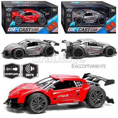 Машина "Гоночная 3" (свет,звук) в коробке