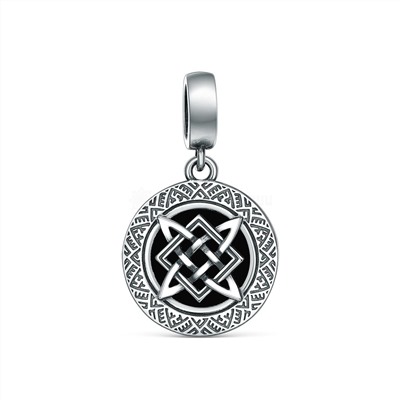 Подвеска из чернёного серебра с чёрным агатом - Звезда Руси 5102002 Звезда Руси