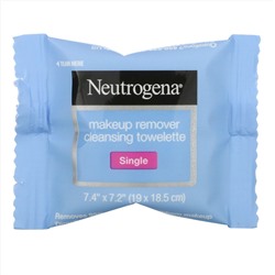 Neutrogena,  очищающие салфетки для снятия макияжа, одиночные, 20 влажных салфеток