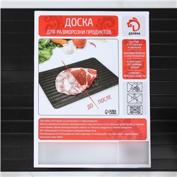Противень для разморозки Доляна, 29.5×20.5 см, чёрный
