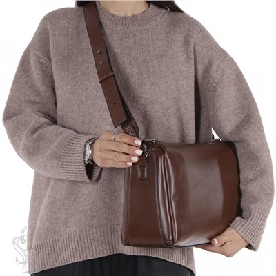 Сумка женская кожаная 9516NN brown Natale Navetta