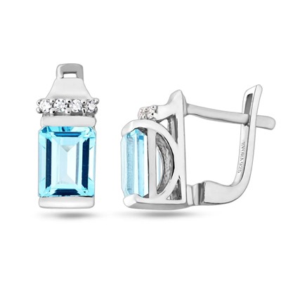 Серьги из серебра топаз, Сеньора